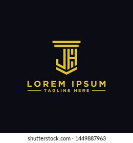 Letter JH Initial icon / Monogram.- Vector inspiration logo design - Vector