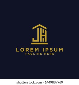 Letter JH Initial icon / Monogram.- Vector inspiration logo design - Vector