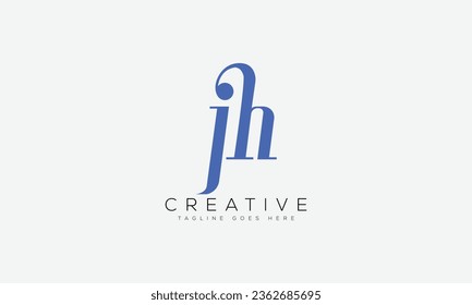 Letter JH logo design template vector illustration.