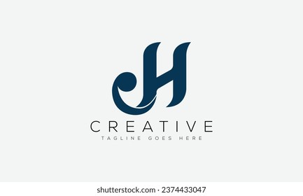 Letter JH logo design template vector illustration