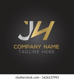 letter JH Logo Design Vector Template. Initial Linked Letter Design JH Vector Illustration