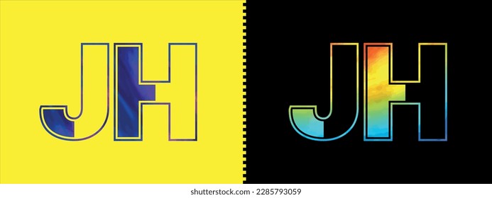 Letter JH logo design vector template. Creative modern luxurious logotype for corporate business identity