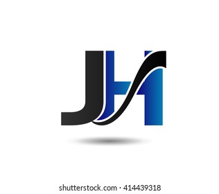letter JH logo vector
