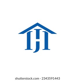 Letter JH property Logo design. modern and minimalist vector illustration