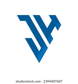 Logo-Design von Letter JH Triangle
