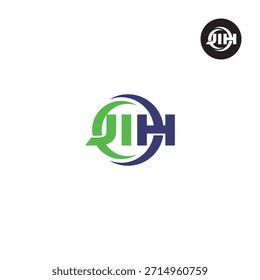 Letra JIH Logo Monograma Inicial Letra Acrônimo