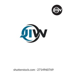 Letra JIW Logotipo Monograma inicial Siglas