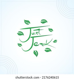 Letra JJ Just Jerk Leaf Verde diseño de logotipo creativo premium diseño vectorial