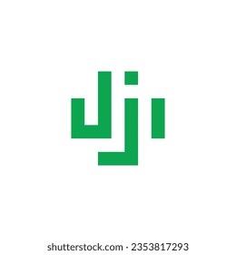 Letter Jj square,plus, health geometric symbol simple logo vector