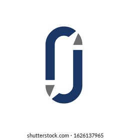 letter JJ or Zero Logo Design Vector Template. Initial Linked Letter Design JJ or Zero Vector Illustration
