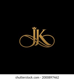 letter JK beautiful and elegant  monogram logo Fashion  template