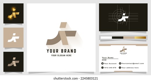 Letter jK or jik monogram logo with business card design