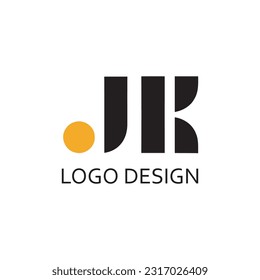 letter jk for logo company design template