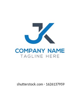 letter JK Logo Design Vector Template. Initial Linked Letter Design JK Vector Illustration