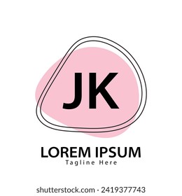 letter JK logo. JK logo design vector illustration for creative company, business, industry