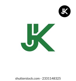 Letter JK Monogram Logo Design