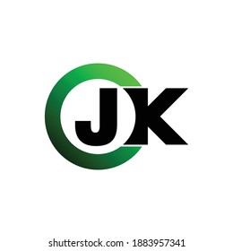 Letter JK simple logo design vector