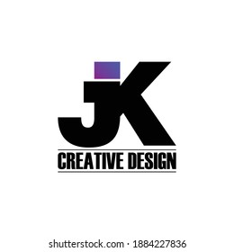 Letter JK simple logo design vector