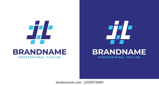 Letter JL Hashtag Logo, suitable for any business with JL or LJ initials.