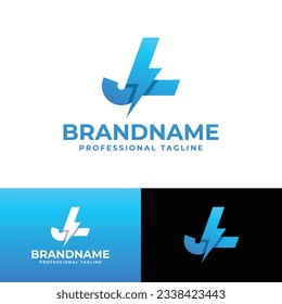 Logotipo de la carta JL Power, adecuado para cualquier negocio con iniciales JL o LJ.