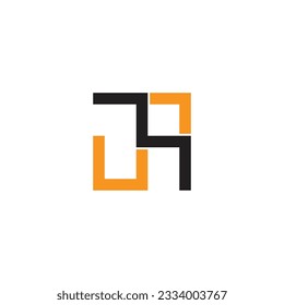 letter jm abstract arrow simple line geometric logo vector