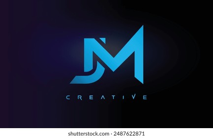 Letter JM logo design creative custom clean two alphabet logo
