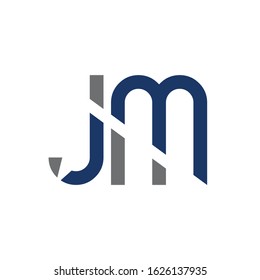 letter JM Logo Design Vector Template. Initial Linked Letter Design JM Vector Illustration