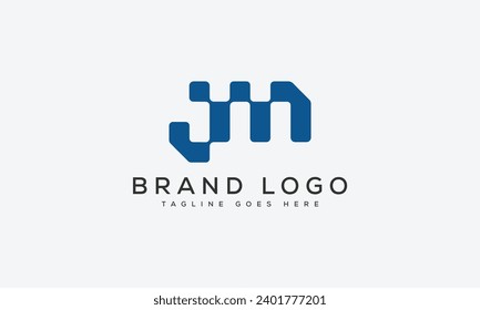 diseño de la plantilla vectorial del logotipo JM de letra para marca.