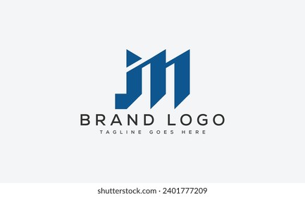 letter JM logo design vector template design for brand.