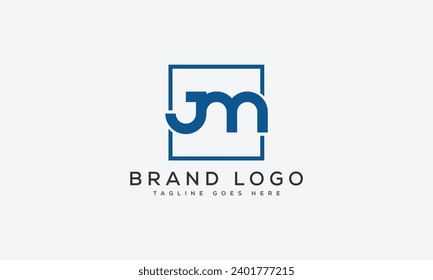 letter JM logo design vector template design for brand.