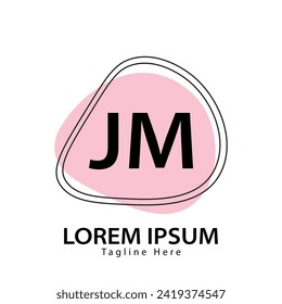 Buchstabe JM Logo. Design-Vektorgrafik des JM-Logos für Kreativunternehmen, Unternehmen, Industrie