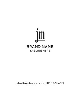 Letter JM logo template design Vector illustration 