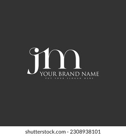 Letter JM lowercase initial icon monogram logo design vector