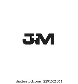 Letter JM and Medical Cross or Plus Sign logo or icon design