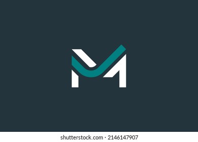 Letter JM MJ Logo Design-Vektor