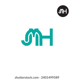 Logo-Design des Briefes JMH Monogram