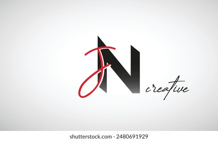 Letter JN Creative Clean Logo Design