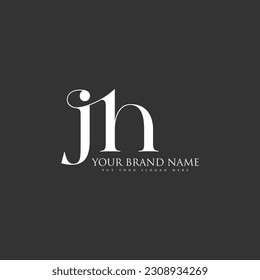 Letra JN icono inicial elegante Logo Template Vector Diseño artístico de moda en blanco y negro