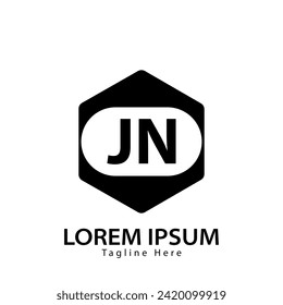 letter JN logo. JN logo design vector illustration for creative company, business, industry