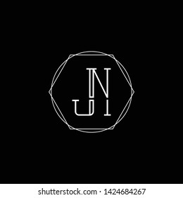 Letter JN NJ J N Clean and Minimal Initial Based Logo Design