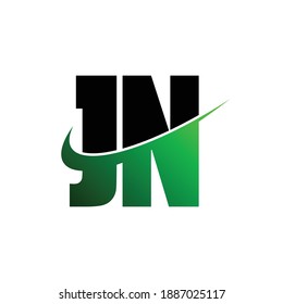 Letter JN simple logo design vector