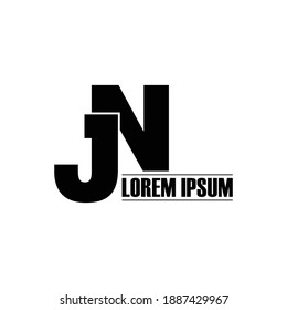 Letter JN simple logo design vector