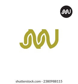 Diseño de logotipo de monograma JNN Carta