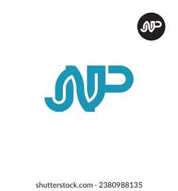Diseño de logotipo de monograma JNP