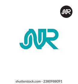 Diseño de logotipo de monograma JNR Carta
