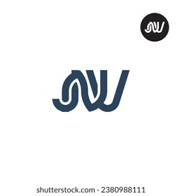 Letter JNV Monogram Logo Design