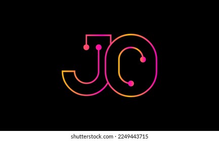Letter JO logo design. JO logo monogram design vector