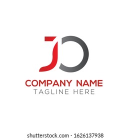 letter JO Logo Design Vector Template. Initial Linked Letter Design JO Vector Illustration