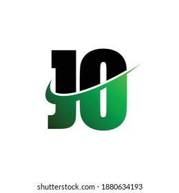 Letter JO simple logo design vector