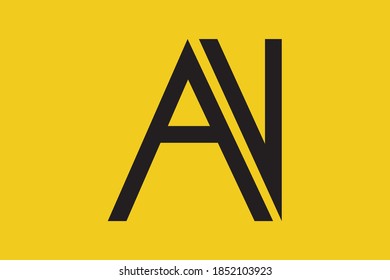 plantilla vectorial de diseño de logotipo conjunto de letras. juntar un logotipo n para la empresa.  Diseño de logotipos minimalistas, únicos, sencillos, creativos, planos, empresariales y modernos